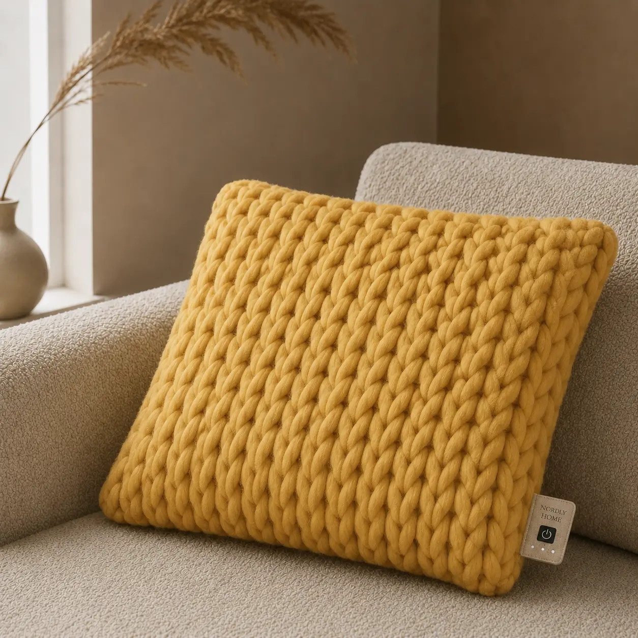 Wol warmtekussen, Mustard