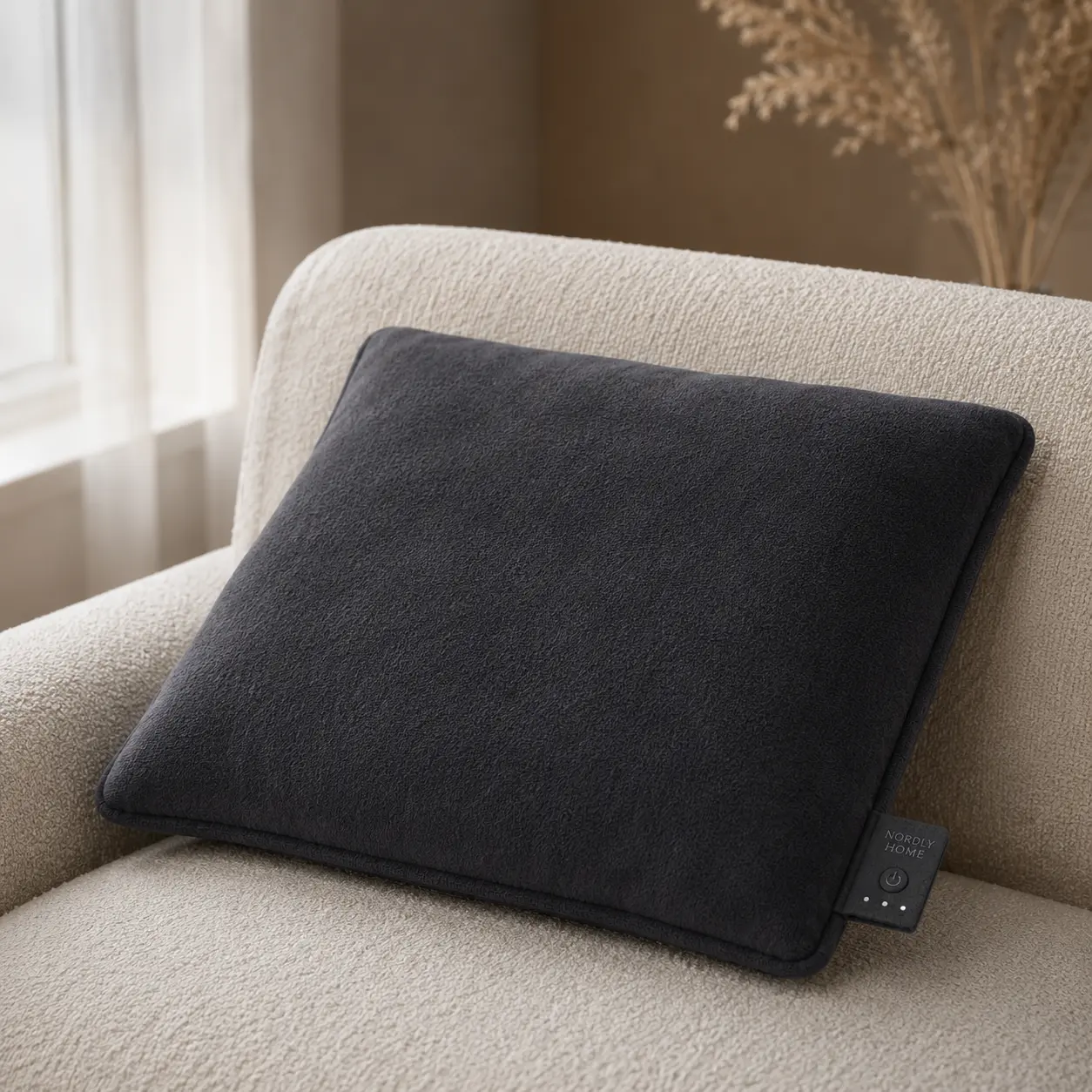 Fleece warmtekussen, Ink | op de bank