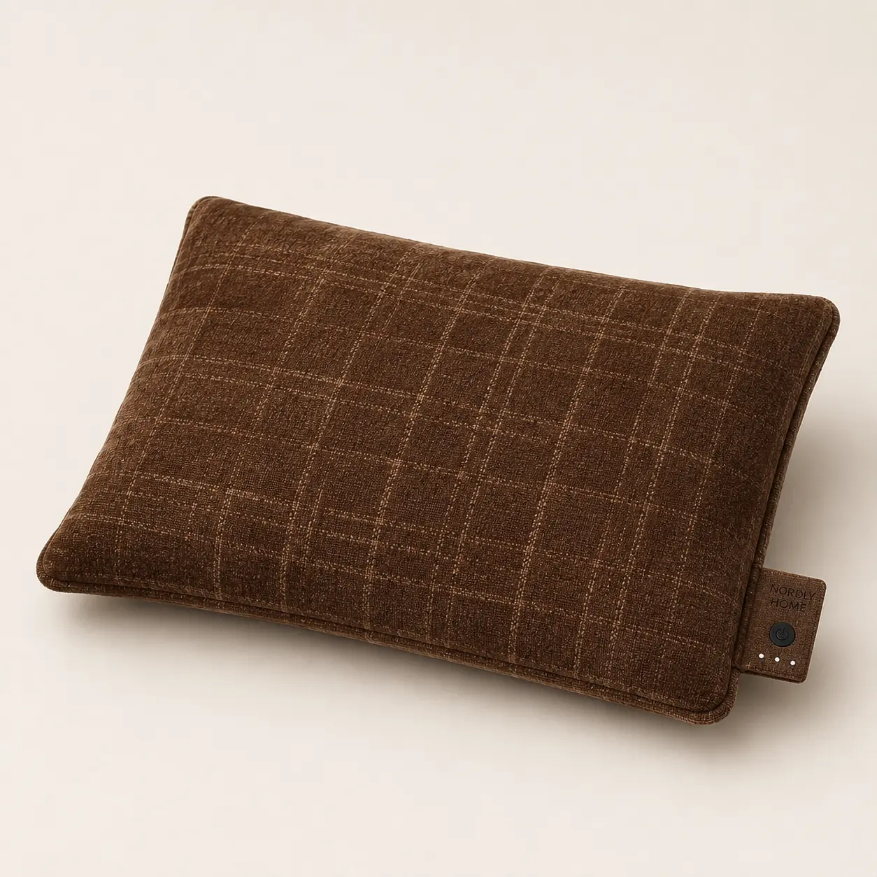 Check warmtekussen, Walnut