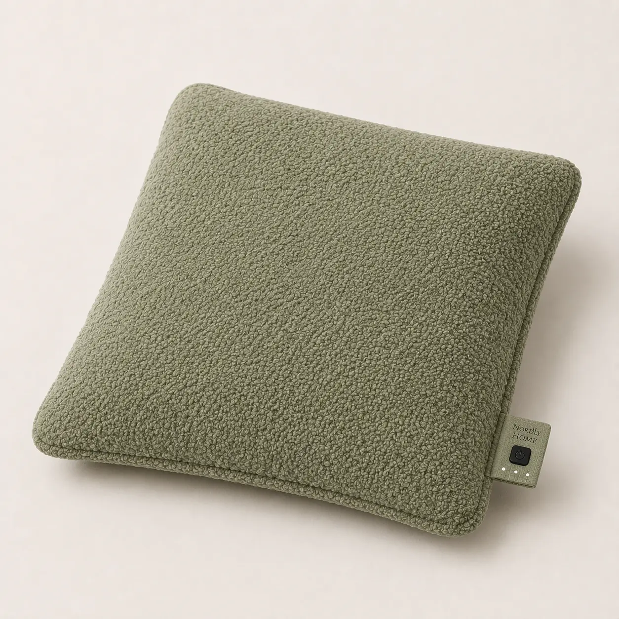 Bouclé warmtekussen, Sage