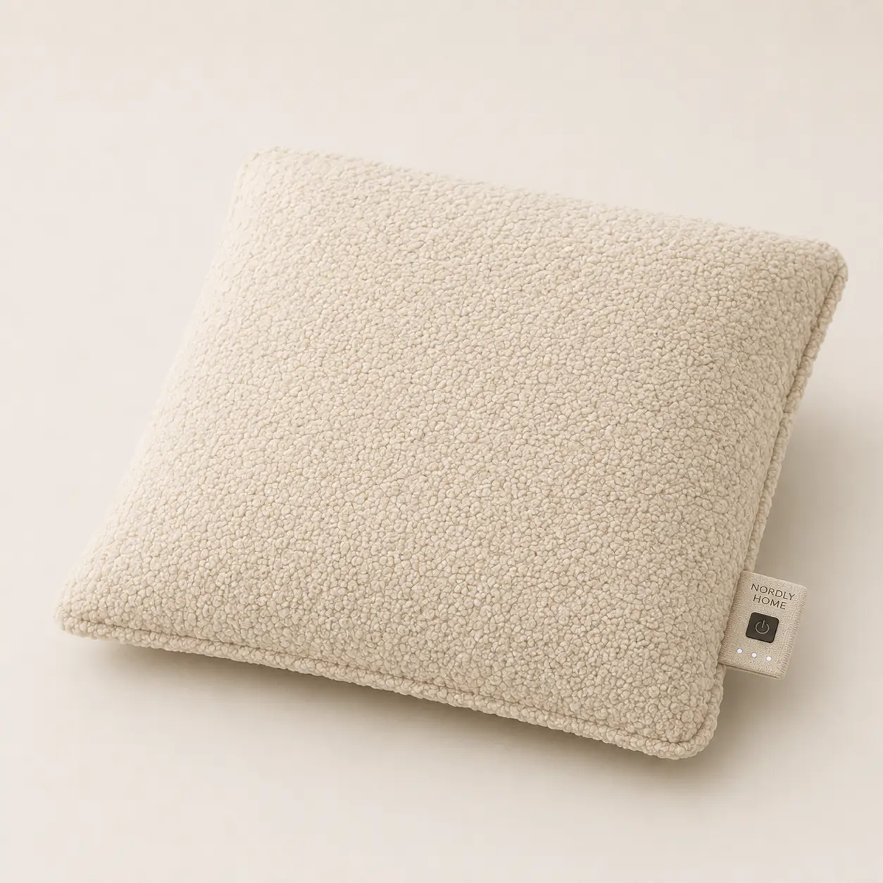 Bouclé warmtekussen, Cream